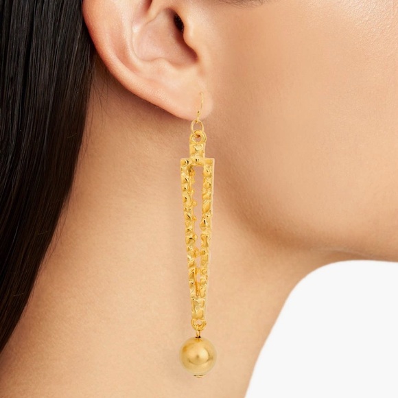 Kenneth Jat Lane NEW textured ball drop earrings Mfg$60 - Picture 2 of 4